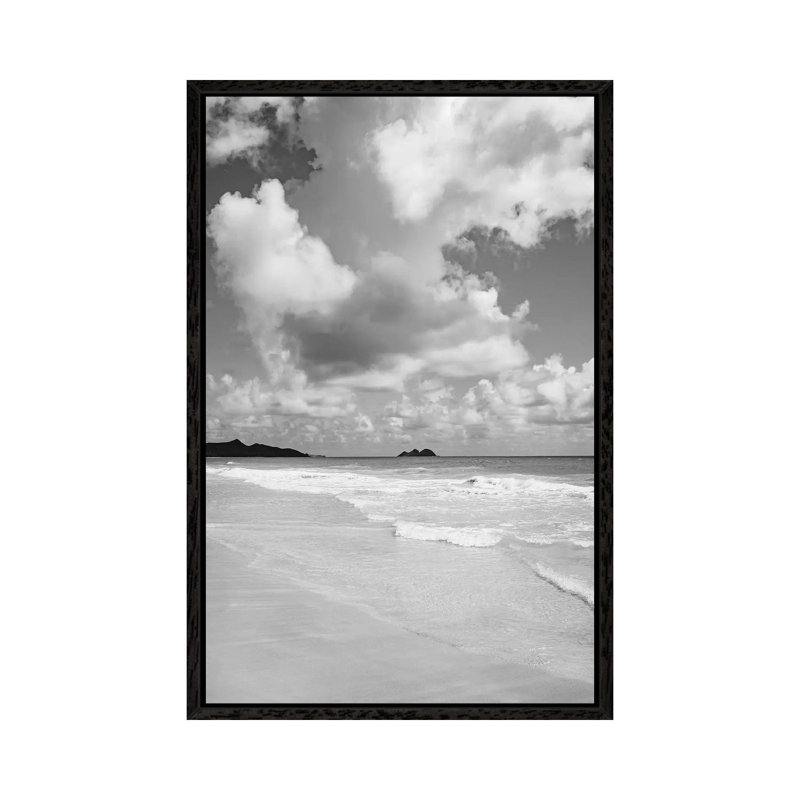 Monochrome Hawaii by Bethany Young - Print on Canvas, 101.6cm H x 66.04cm W x 3.81cm D, Black Framed