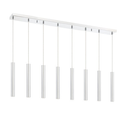 Luminaire suspendu linéaire à 8 lumières pour îlot de cuisine Bowning