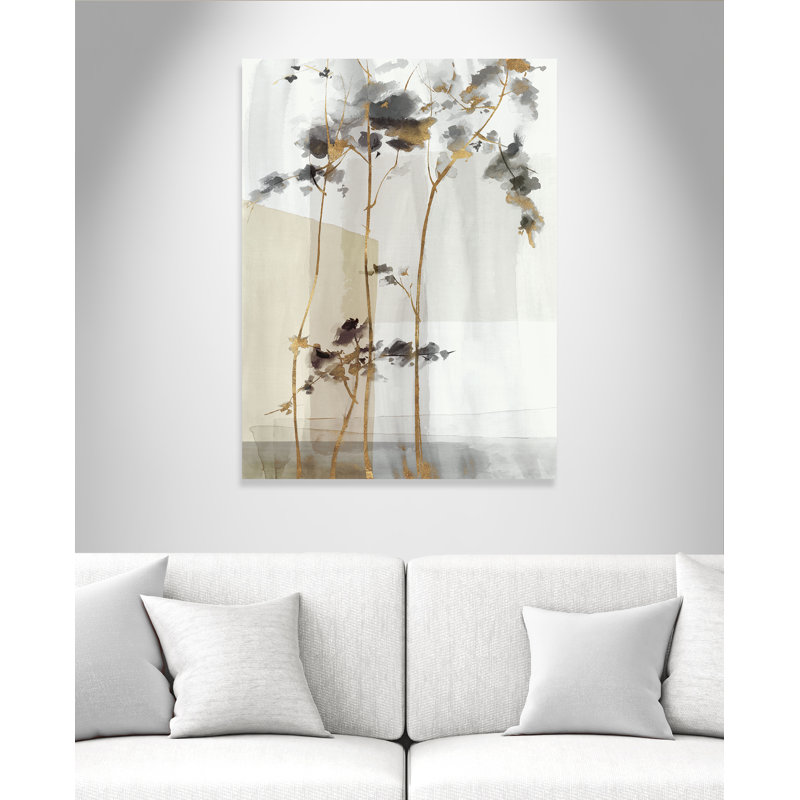 Golden Zen I Print par Eva Watts, L 30 po x H 40 po, Toile tendue, Sans cadre