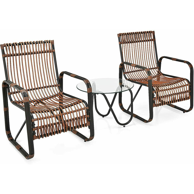 Lakely 2 Seater Rattan Conversation Set