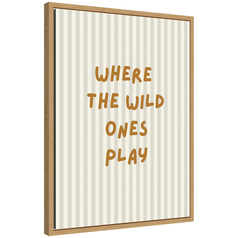 «Where the Wild Ones Play Striped» par Laura Moss, reproduction d'art sur toile encadrée