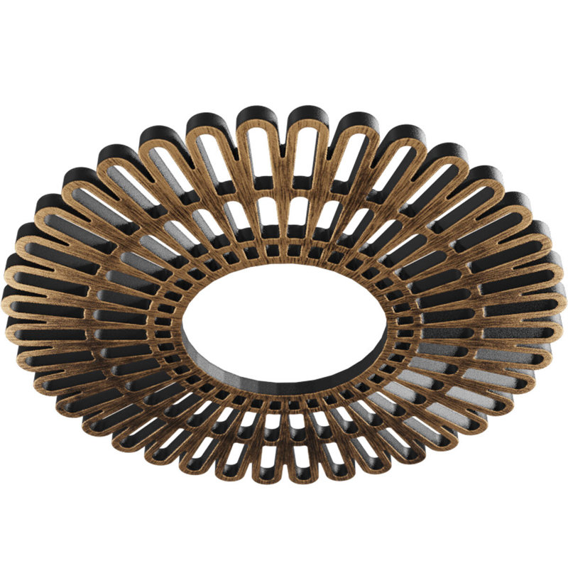 Médaillon de plafond 28 po x 28 po x P 10/8 po x P 3/4 po de qualité architecturale, Bronze antique, Bronze vieilli