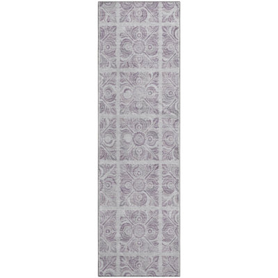 Premium Machine Washable Prisco Lavender Rug