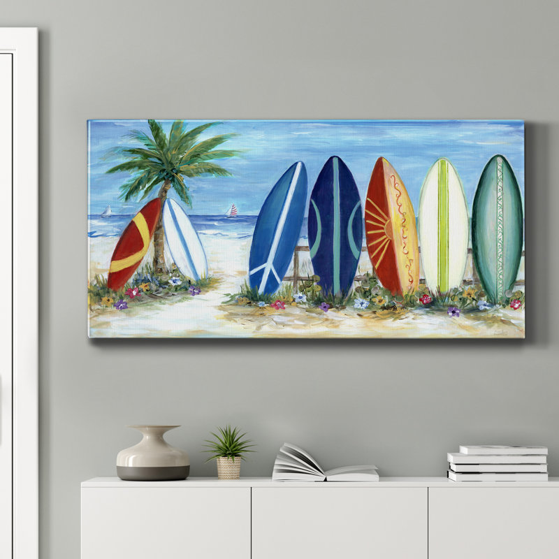 Surfs Up - impression sur toile tendue, H 24 po x l 12 po x P 1 po