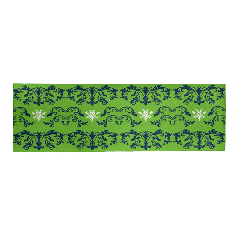 Tapis de couloir vert