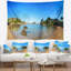 Tapisserie paysage paysage rochers et plage de Ploumanach-28507455