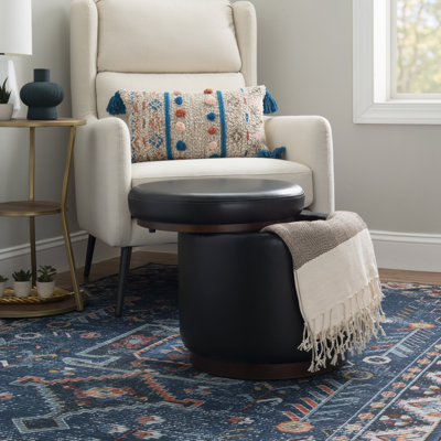 Addilynne Faux Leather Ottoman