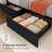 Bed Frame With 4 Storage Drawers And Adjustable Headboard, Upholstered Platform Bed Frame-1150409713-1150409712