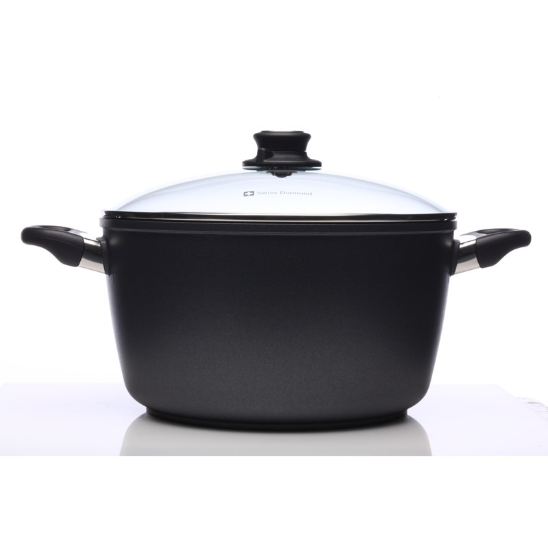 Swiss Diamond Non-Stick Aluminum Pot Set, 8.5 qt.