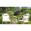 Ensemble de conversation de patio pour 2 personnes avec coussins, chaises d'extérieur en corde tissée avec table basse-43476606