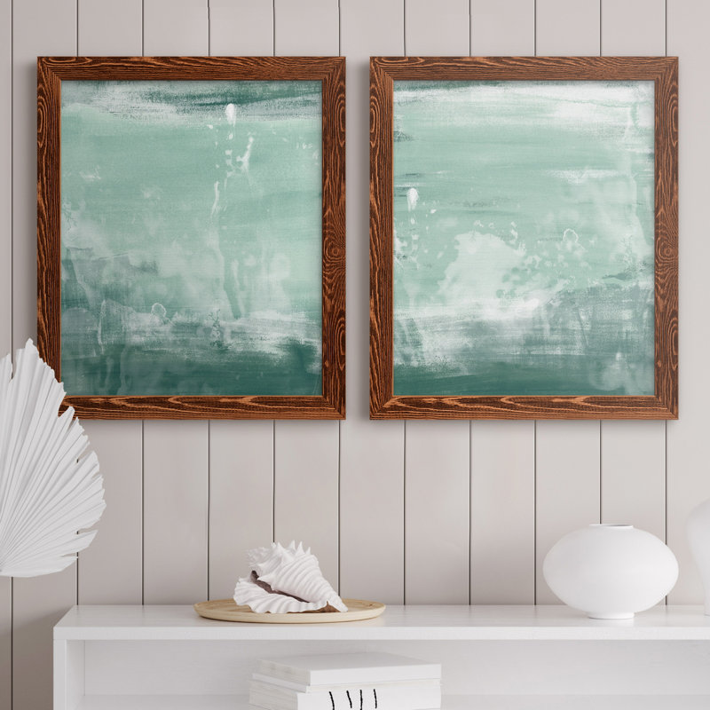«Coastal Patina I», ensemble de 2 reproductions d'art sur toile encadrées, H 24 po x l 36 po x P 1,5 po