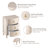 Elegant 3-Drawer Nightstand With Gold Leaf Handles-1019222775