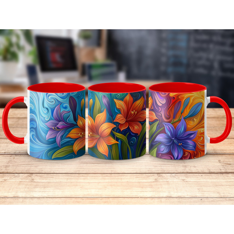 Ceramic Coffee Mug, Red