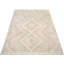 Tapis unique en laine noué à la main beige, rouge et brun de 6 pi 5 po x 10 pi 9 po des années 1960
