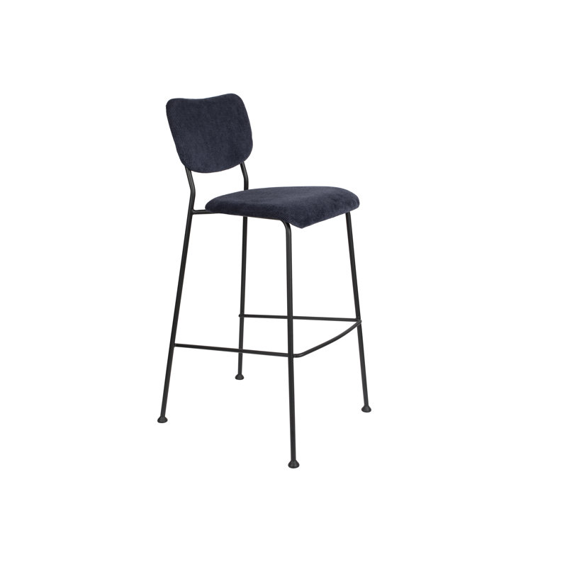 Benson Bar Stool, Counter Stool (25” Seat Height), Dark Blue