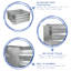 Harbour Housewares - Square Galvanised Steel Raised Garden Bed Planters - Set of 2-97793795-97793798
