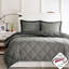 Édredon 100% microfibre simple / simple TG de 3 m avec rembourrage de taies décoratives chaudes