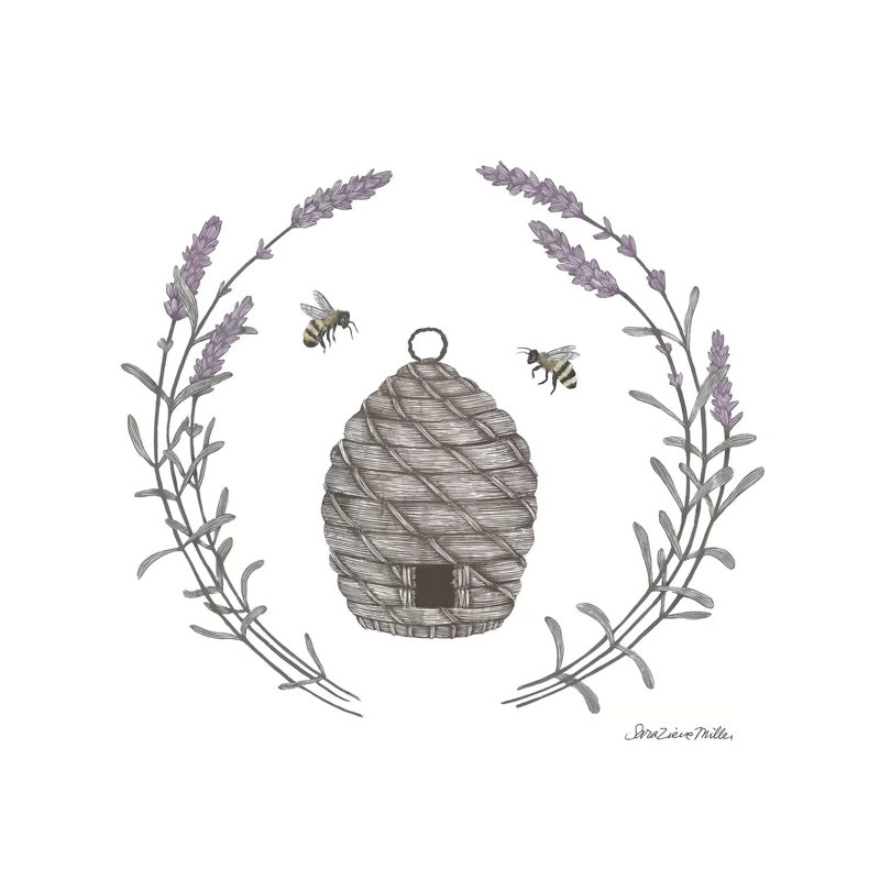 Happy to Bee Home II 1 Piece Wrapped Canvas Painting, 30.48 cm H x 30.48 cm W