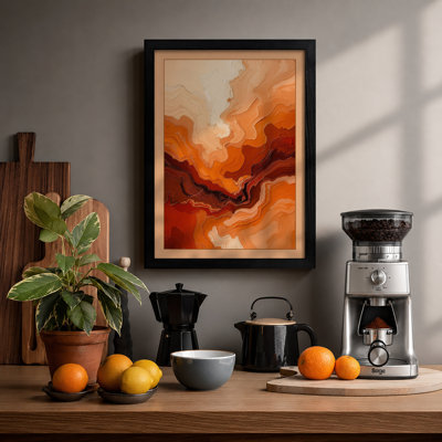 Molten Flow Abstract - Framed Print