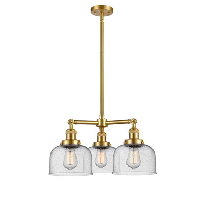 Lustre classique à 3 lumières avec abat-jour