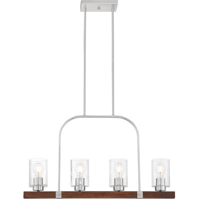 Luminaire suspendu linéaire à 4 lumières pour îlot de cuisine Louque