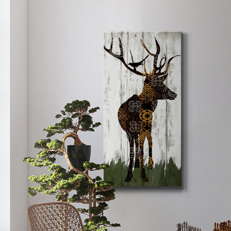 Country Boho I - peinture sur toile tendue, H 40 po x l 20 po x P 1,5 po