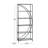 Metal 6 Shelves Storage Black Shelving Unit