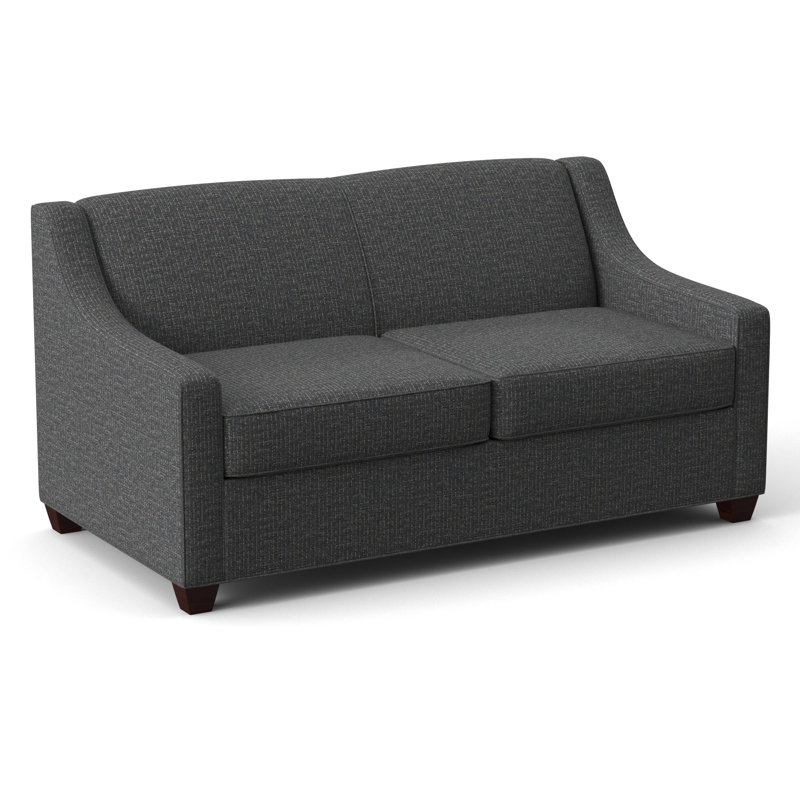 Phillips 68" Square Arm Loveseat with Reversible Cushions, Empire Mahogany, Connelly Crow