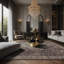 Tapis gris soyeux et moelleux-100898778