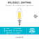 5 Watt (60 Watt Equivalent), Vintage LED Chandelier Bulb, Dimmable Torpedo Tip, Warm White (2700K), E12/Candelabra Base (Set Of 12)
