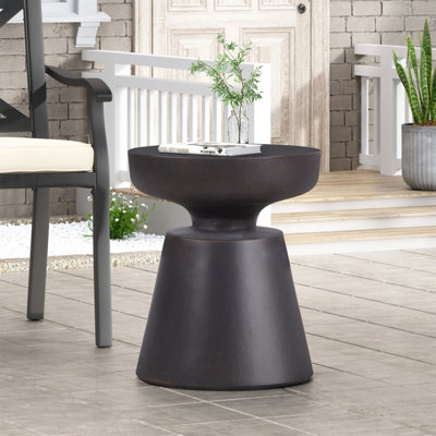 Table d'appoint d'extérieur en béton léger