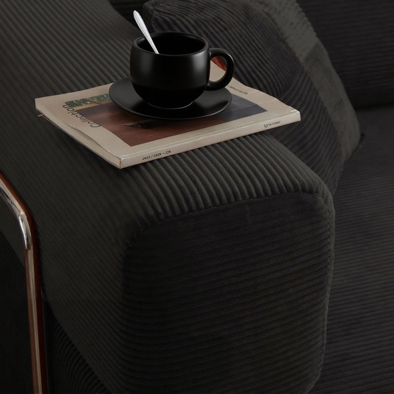 Canapé-lit pliable modulaire convertible Canapé-lit convertible en velours côtelé pour salon, bureau de chambre à coucher, aucun assemblage requis avec cadre de forme fixe