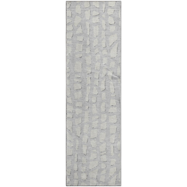 Premium Machine Washable Prisco Silver Rug