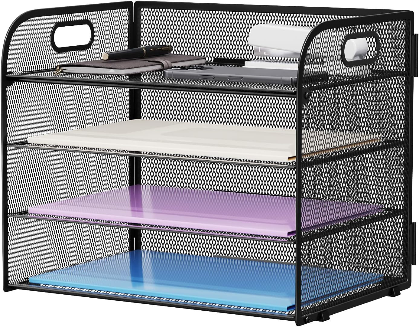 Wrought Studio™ 4 Tier Paper Organizer Letter Tray - Mesh Desk File ...