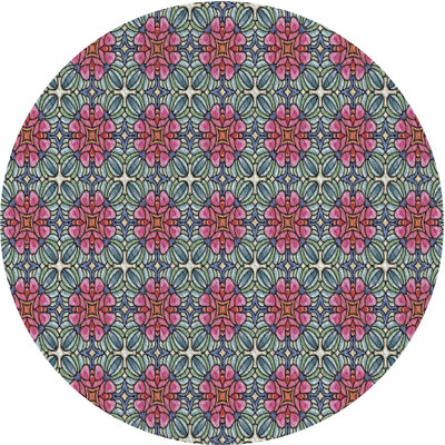 Tapis décoratif rose