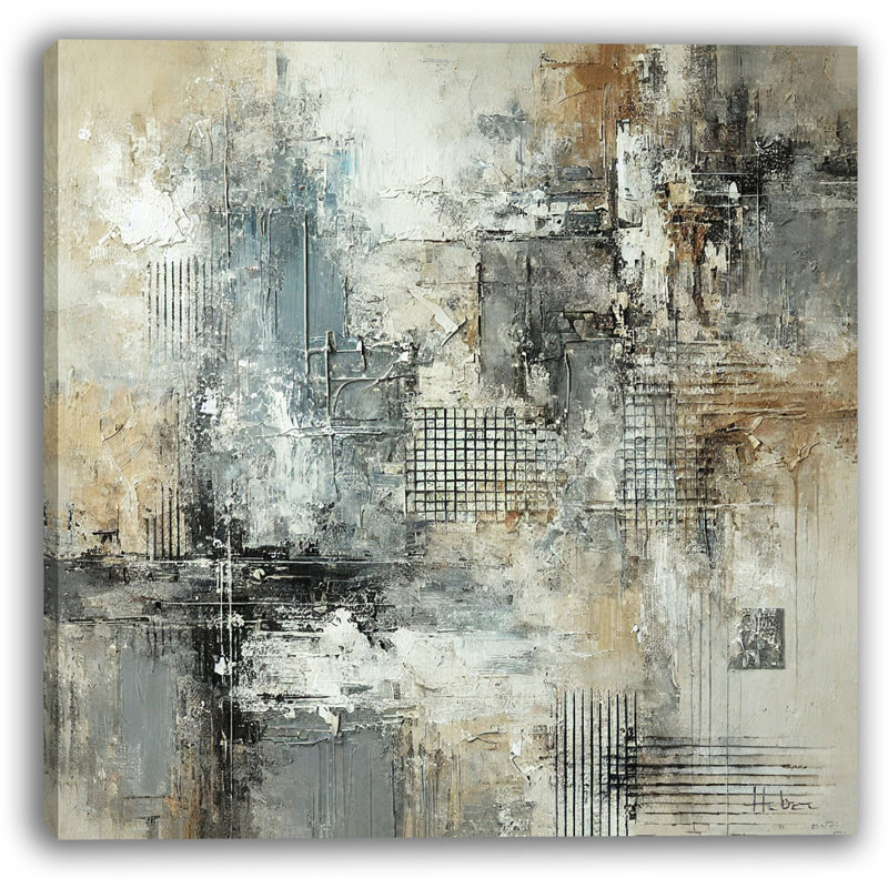 "Abstract Industrial Layers", impression sur toile, H 20 po x l 20 po x P 1,5 po