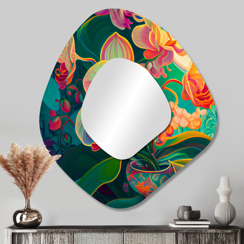 Miroir mural Bunnell - Floral, 35 po x 31 po