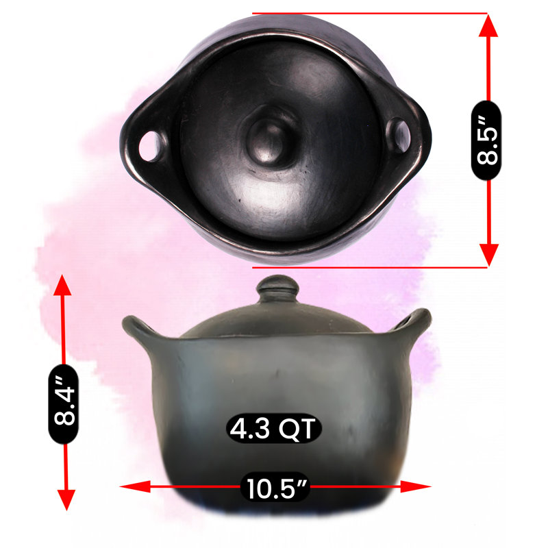 Ancient Cookware 4 qt. Non-Stick Terracotta Round Dutch Oven with Lid, 4 qt