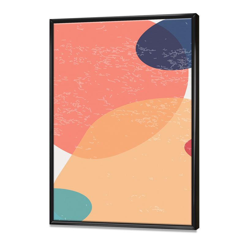 Minimal élémentaire et compostions géométriques XXIII - impression, H 32 po x l 24 po x P 1 po, Toile avec cadre noir