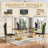 7 Pieces Luxury Kitchen Dining Table Set Of 6,70”Faux Marble Top With U-Shape Metal Base Dining Table For Kitchen, Dining Room-1647677900-1674469232-1674469233