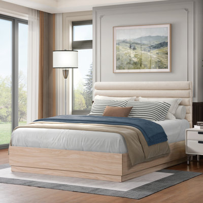 Comfortable Queen Wood Nyiesha Frame with Stylish Headboard for Relaxation