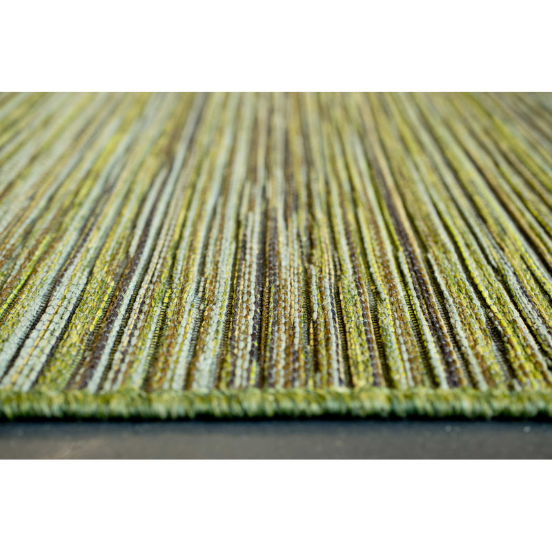 Adna Striped Flatweave Indoor / Outdoor Area Rug, Rectangle 200 x 290cm