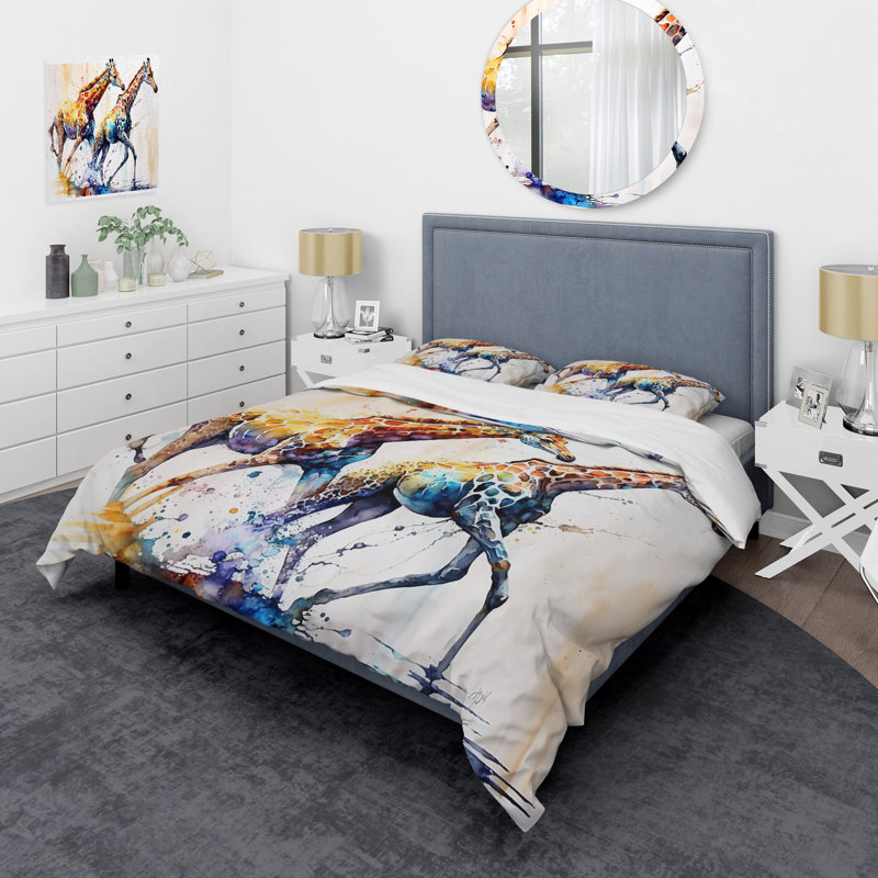 Ensemble de housse de couette Giraffes, Housse de couette très grand et 2 très grandes t