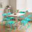 Ensemble de 6 chaises pliantes en plastique pour patio vert menthe-1139481053