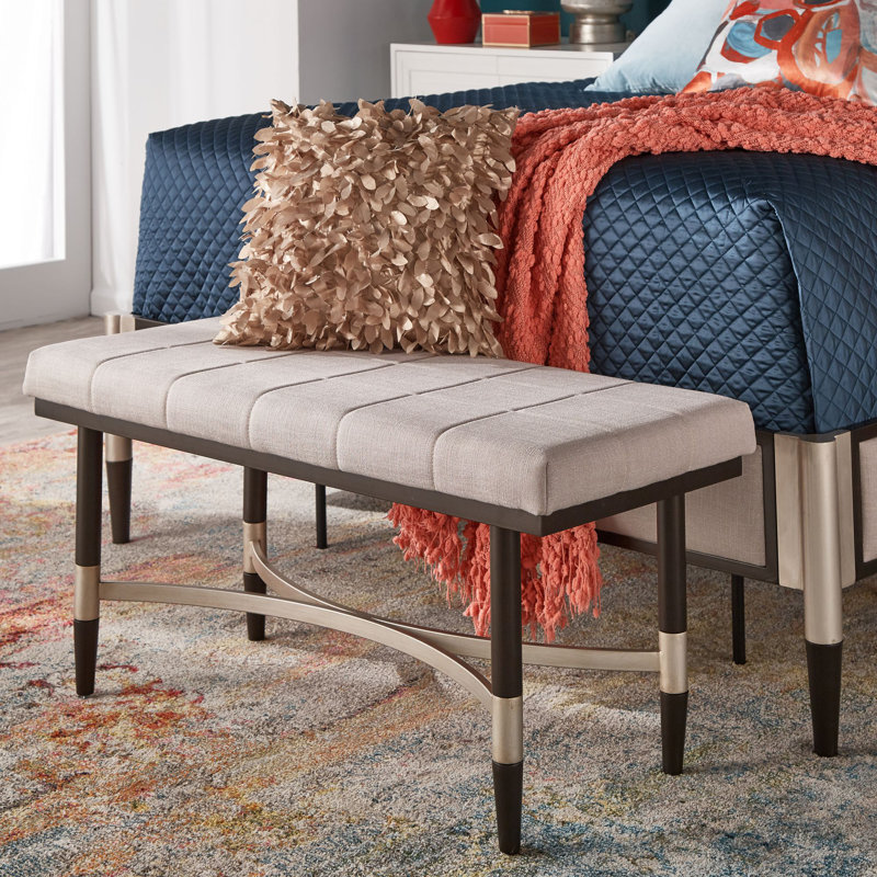 Artiles Linen Blend Upholstered Bench