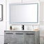 Meuble-lavabo simple 48 po avec armoire et plateau en résine Elegant Lighting Gerard (gris béton)