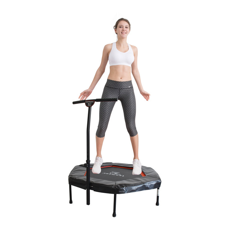 Teamson By Crowntec 50" Red Hexagonal Trampoline With Handlebar