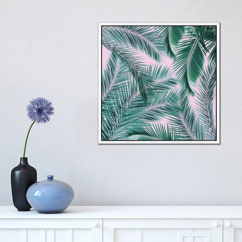 Musk Palms I by Vin Zzep - Print on Canvas, White Framed, 45.72 cm H x 45.72 cm W