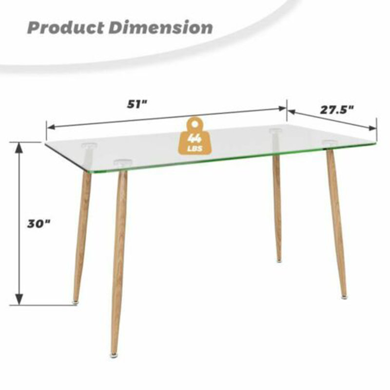 Table de salle à manger Annesley Amariae, Naturel