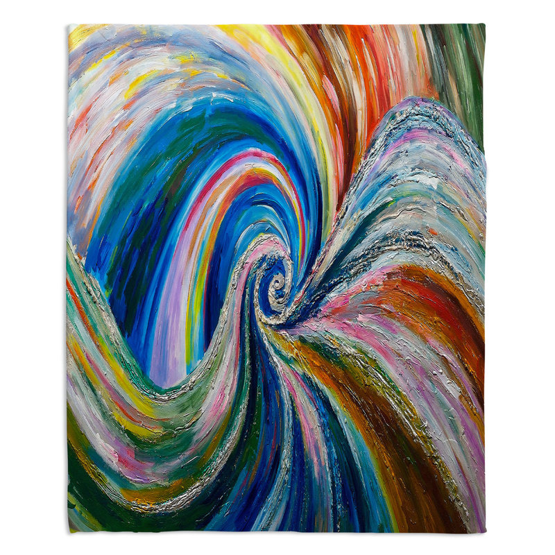 Couverture sherpa douce en spirale i, l 51 po x L 60 po